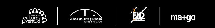 Logos organizadores. Ministerio de Cultura y Juventud -MCJ- , Museo de Arte y Diseño Contemporáneo -MADC- de Costa Rica, 3er Festival Internacional de Diseño -FID3-, ma+go