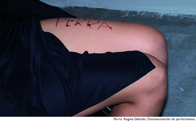 Perra. Regina Galindo. Documentación de performance