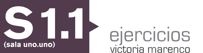 Sala 1.1: Ejercicios. Victoria Marenco